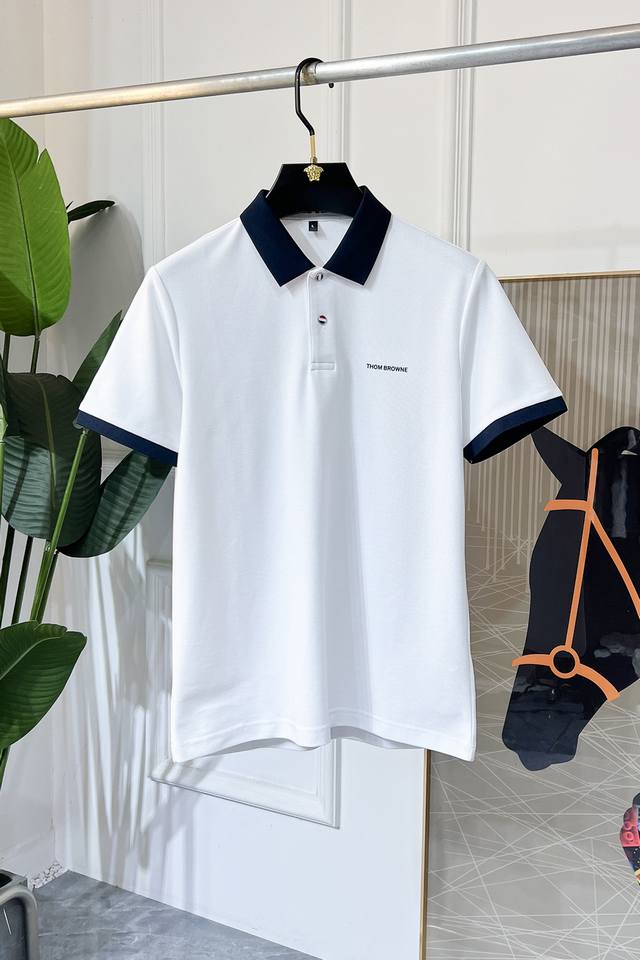 Tb- 2025Ss Spring/Summer New Polo Collar Short-Sleeve Collection. Made from prem