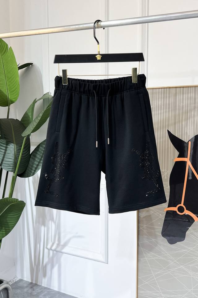 YSL-2025Ss official website synchronized new summer high-end shorts, made of imp