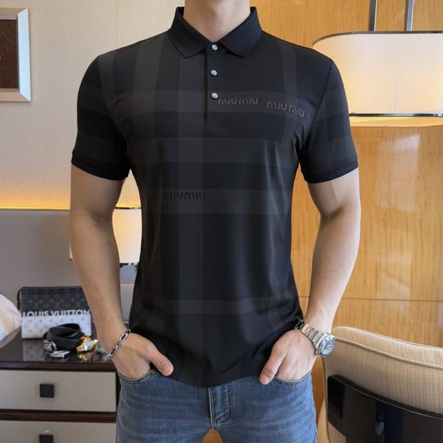 MiuMiu - 2025 Spring/Summer Polo Collar Short-Sleeve Collection. Made from premi