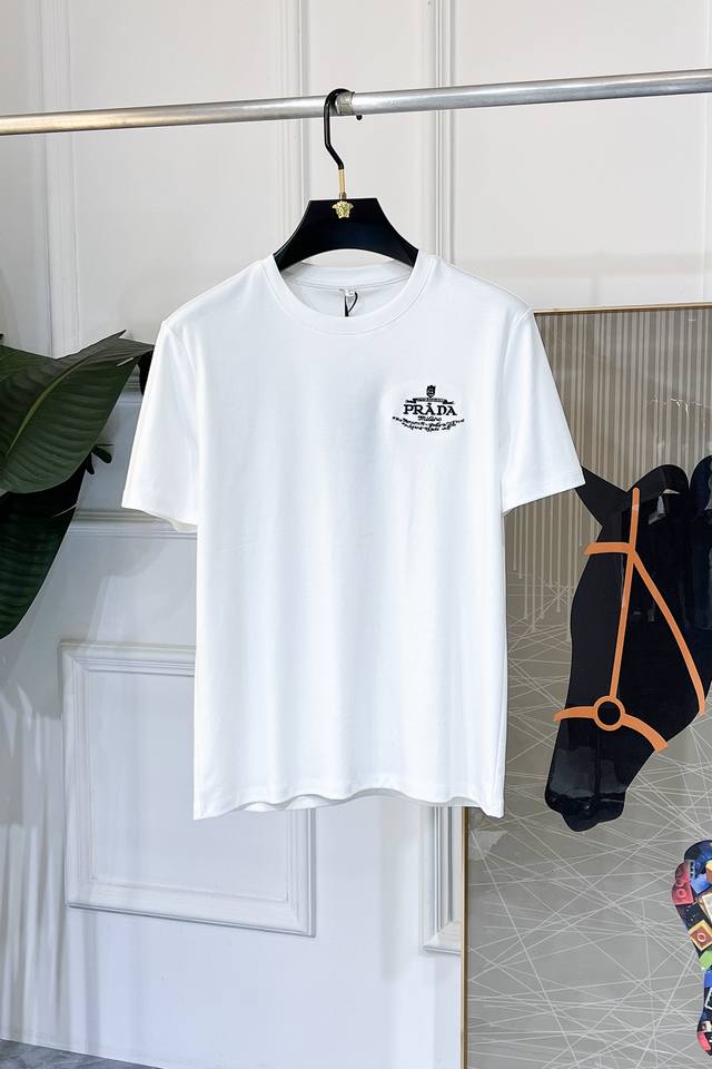 Prada 2025Ss Year of the Snake Spring/Summer Premium Short-Sleeve T-Shirt, Offic