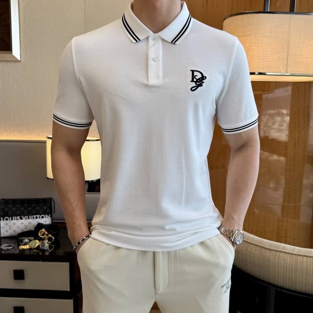 Dg 2025Ss Spring/Summer New Polo Collar Short-Sleeve Collection. Made from premi