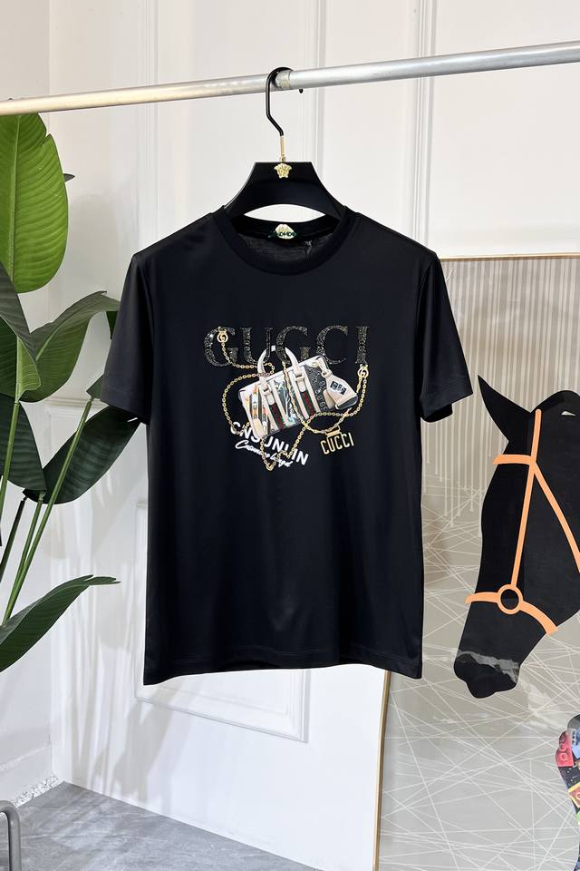 Gucci 2025Ss Year of the Snake Spring/Summer Premium Short-Sleeve T-Shirt, Offic
