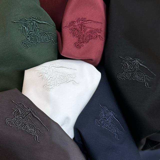 Burber 2025A W Spring/Summer Newest Men's Mulberry Silk Crew Neck Short Sleeve T