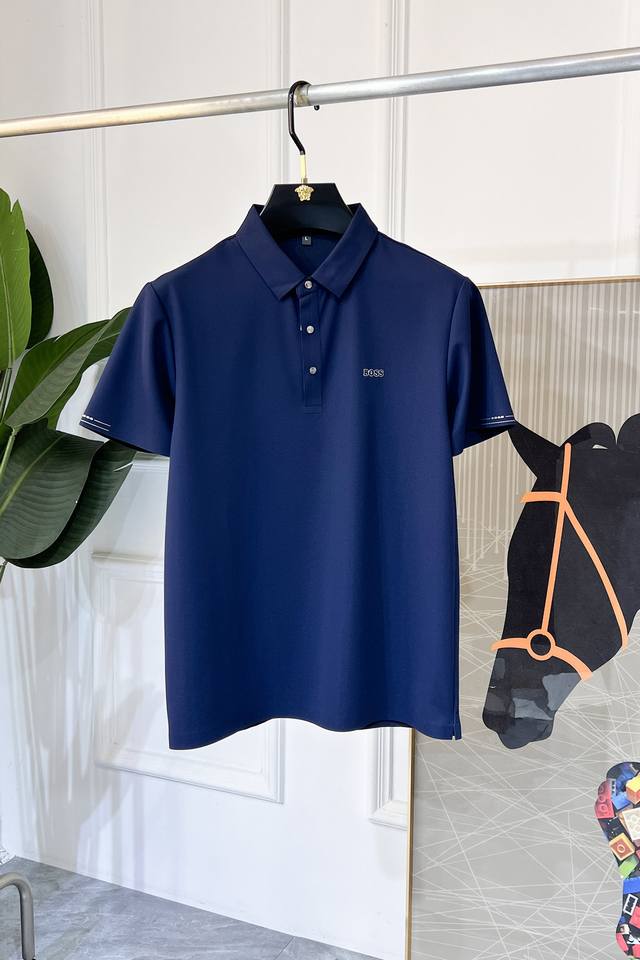 Boss 2025Ss Spring/Summer New Polo Collar Short-Sleeve Collection. Made from pre