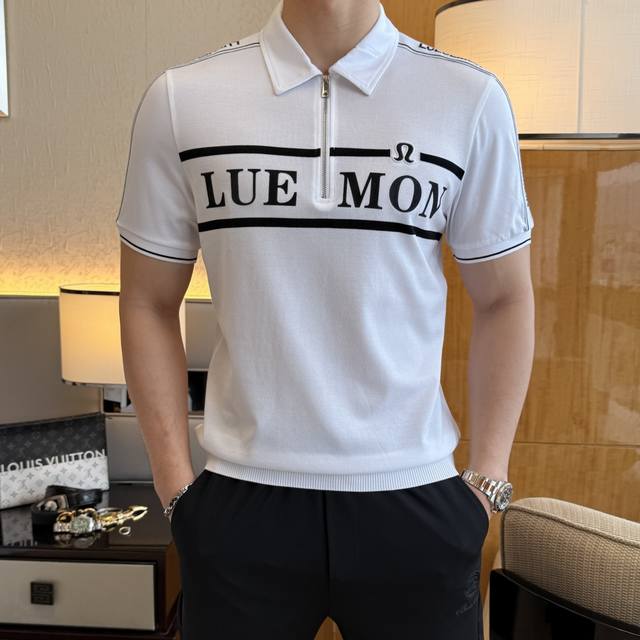Lulu 2025Ss Spring/Summer New Polo Collar Short-Sleeve Collection. Made from pre