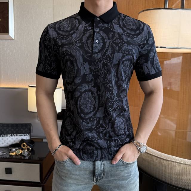 Lv- 2025Ss Spring/Summer New Polo Collar Short-Sleeve Collection. Made from prem