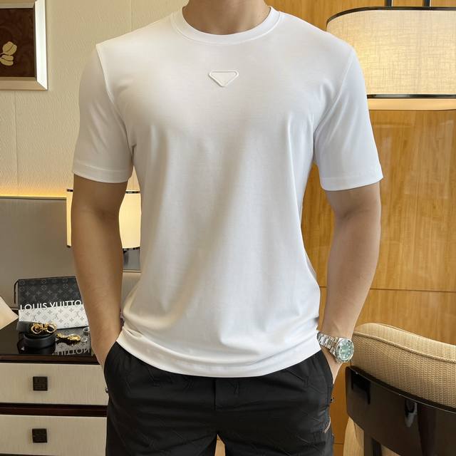 Prada 2025 Spring/Summer Premium Oversized Short-Sleeve T-Shirt, Official Websit