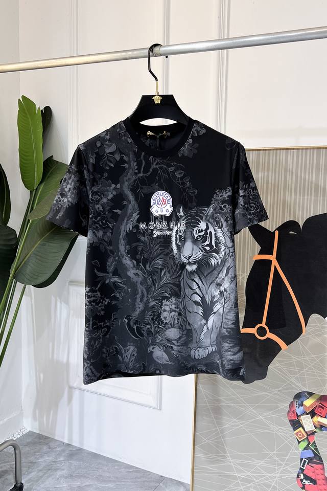 Moncler 2025Ss Year of the Snake Spring/Summer Premium Printed Short-Sleeve T-Sh