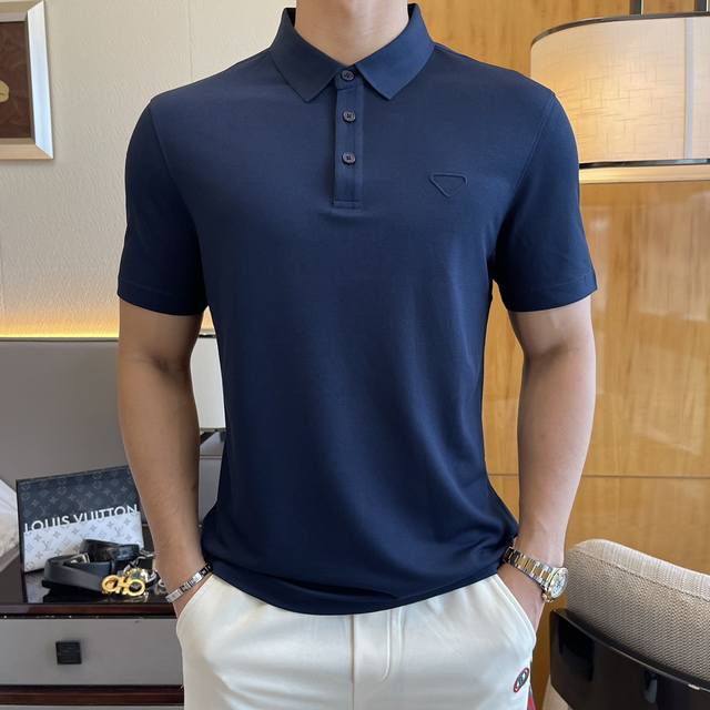 Prada 2025 Spring/Summer New Polo Collar Short-Sleeve Collection. Made with prem