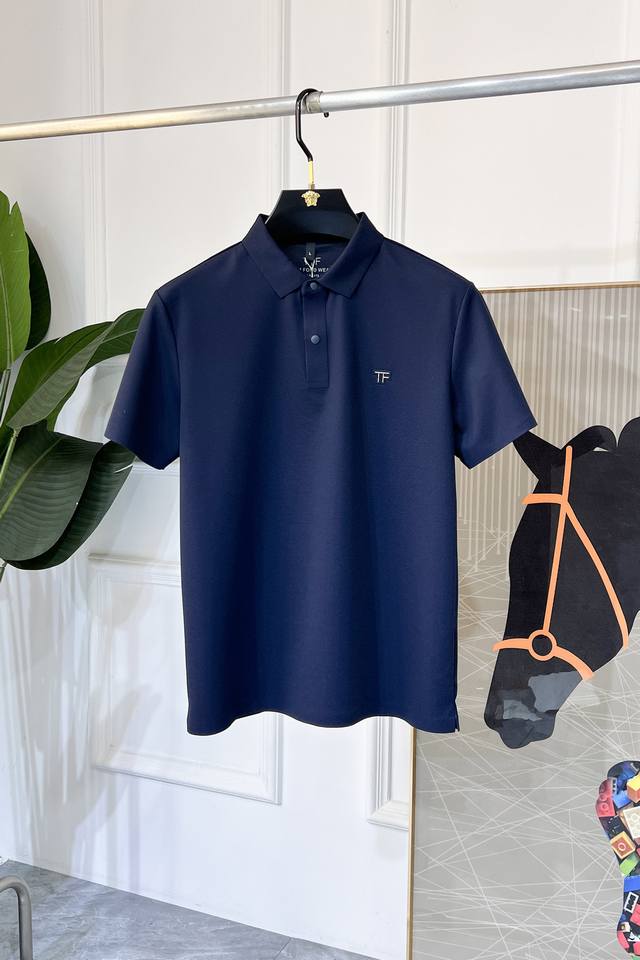 Tf 2025Ss Spring/Summer New Polo Collar Short-Sleeve Collection. Made from premi