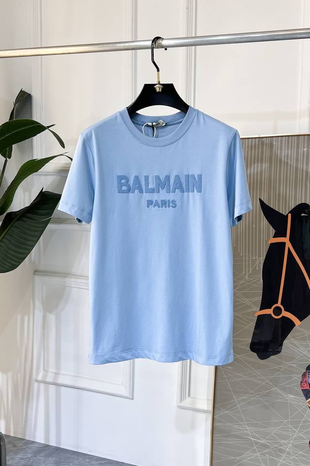 Balmain - 2025 Spring/Summer New Unisex Short-Sleeve T-Shirt, Available Now in S