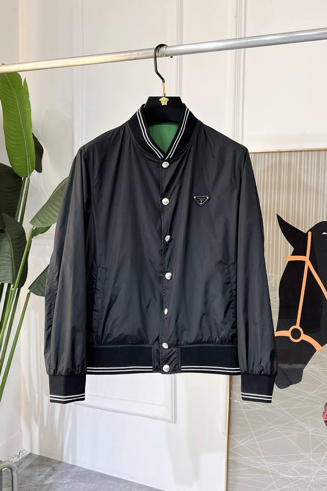 Prada 2025 Spring/Summer Year of the Snake Reversible Jacket, made of custom hig