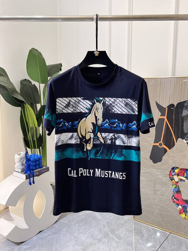 Hermes 2025 Spring/Summer Premium Short-Sleeve T-Shirt, Official Website Synchro