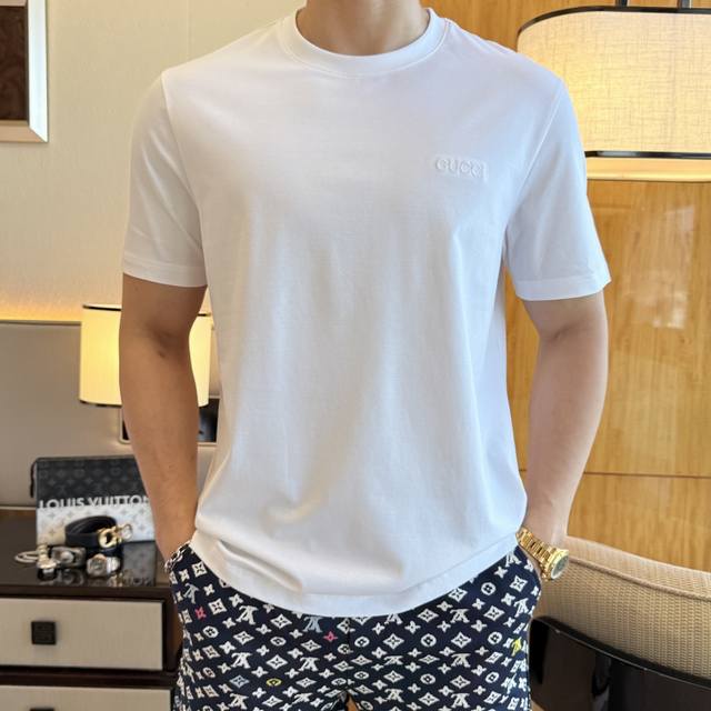 Gucci 2025Ss Year of the Snake Spring/Summer Premium Short-Sleeve T-Shirt, Offic