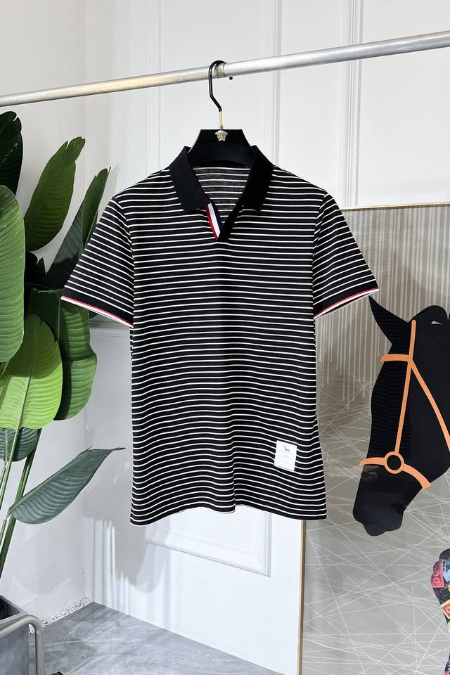 Tb- 2025Ss Spring/Summer New Polo Collar Short-Sleeve Collection. Made from prem