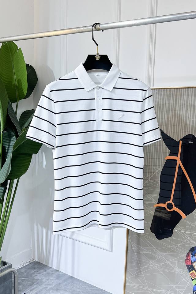 Prada 2025 Spring/Summer New Polo Collar Short-Sleeve Collection. Made from prem