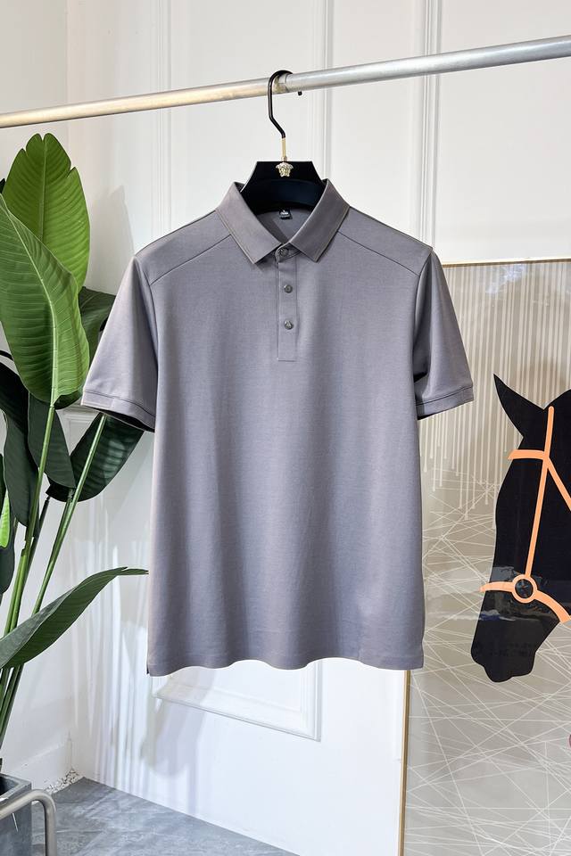 Genia 2025SS Spring/Summer New Polo Collar Short-Sleeve Collection. Made from pr