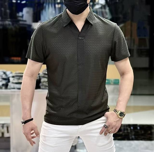 Armani 2025 Spring/Summer New Arrival, Chinese Style Collar Short-Sleeve Collect