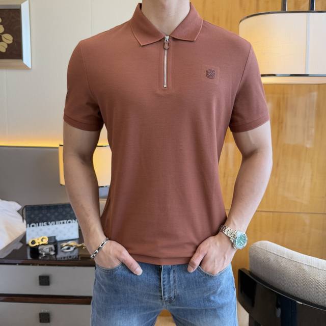 Genia 2025SS Spring/Summer New Polo Collar Short-Sleeve Collection. Made from pr