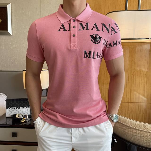 Armani 2025 Spring/Summer New Polo Collar Short-Sleeve Collection. Made from pre