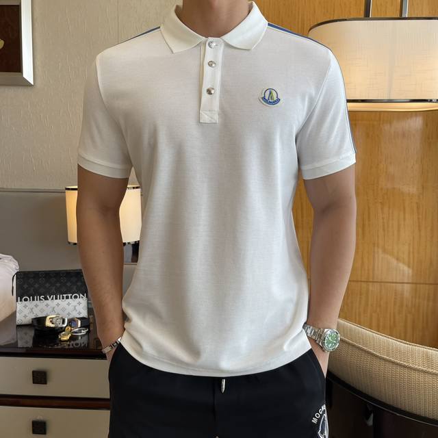 Moncler 2025 Spring/Summer New Polo Collar Short-Sleeve Collection. Made with pr