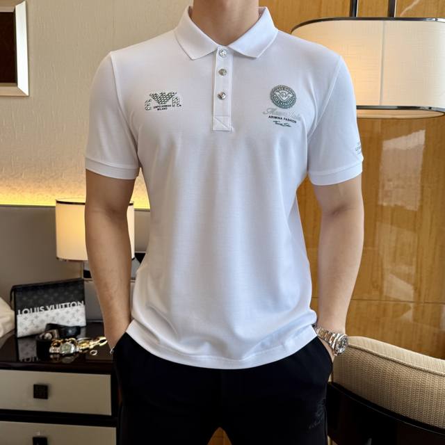 Armani 2025 Spring/Summer Polo Collar Short-Sleeve Collection. Made from premium