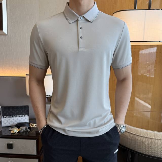 Lv- 2025Ss Spring/Summer New Polo Collar Short-Sleeve Collection. Made from prem