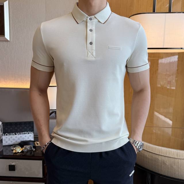 Genia 2025SS Spring/Summer New Polo Collar Short-Sleeve Collection. Made from pr