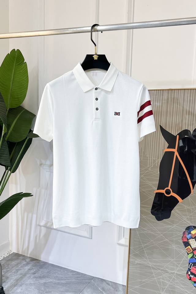 Bally 2025 Spring/Summer New Polo Collar Short-Sleeve Collection. Made from prem