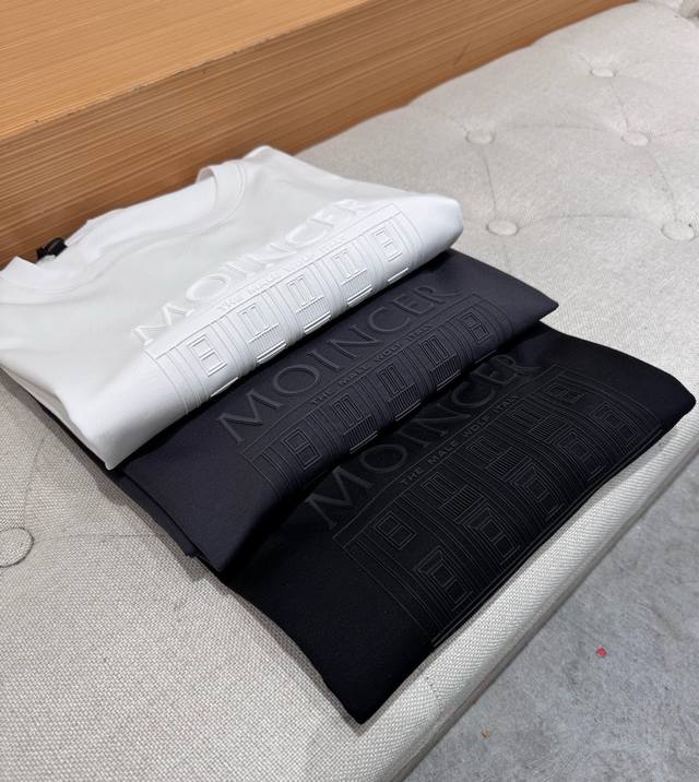 Moncler 2025Ss New Short-Sleeve Crew Neck T-Shirt, High-End Version! Custom-made