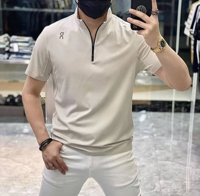 Luo Yiwei 2025Ss Spring/Summer New Stand Collar Short-Sleeve Collection. Made fr