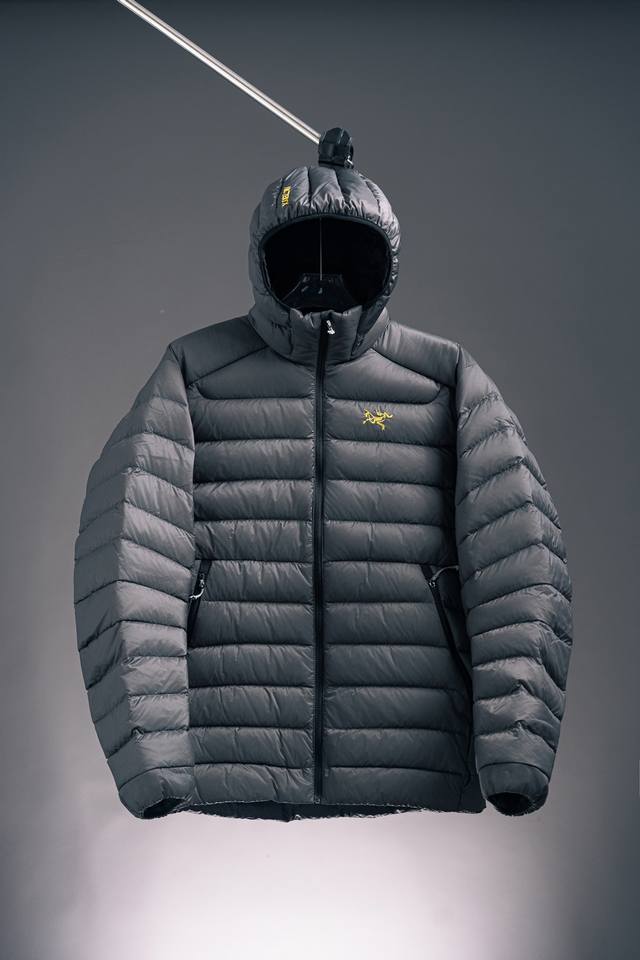 Dark Grey Arcteryx Cerium 850 Fill Power Goose Down Solid Color Lightweight Wind