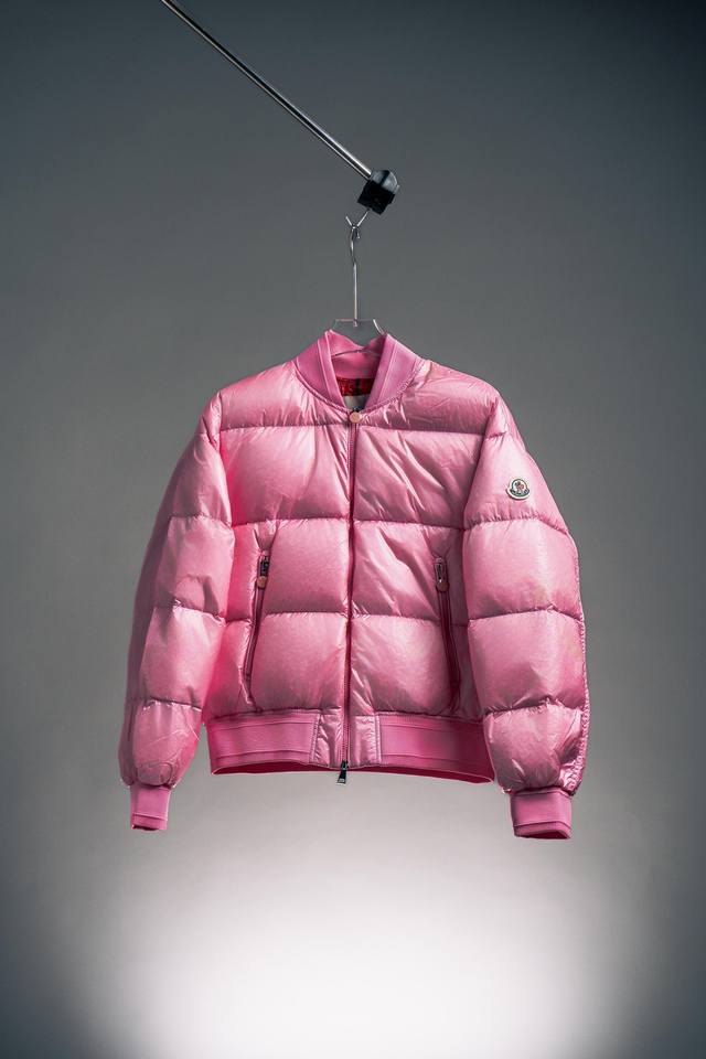 Pink Mondly Women's Ss23 Stand Collar Zipper Down Jacket Women's Short Down Bomb