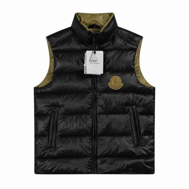 Top-tier version bulk production detail images Moncler 1952 green down vest Monc