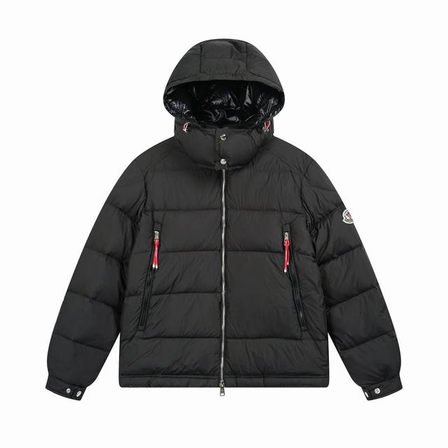 Top-tier version bulk order details: Moncler down jacket, off-white with red acc