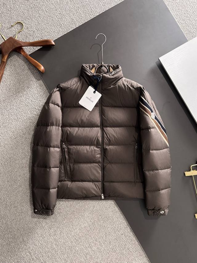 Quality Grade * With Dust Bag Packaging | Moncler Stand Collar Tricolor Webbing