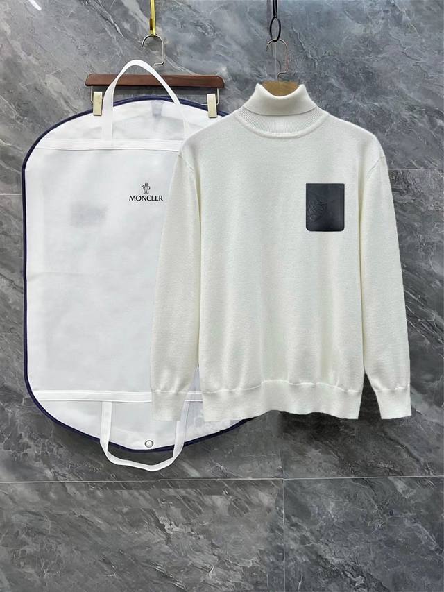 Moncler 3-Label Complete Pocket High-Neck Sweater Premium Wool Blend Sweater Uni