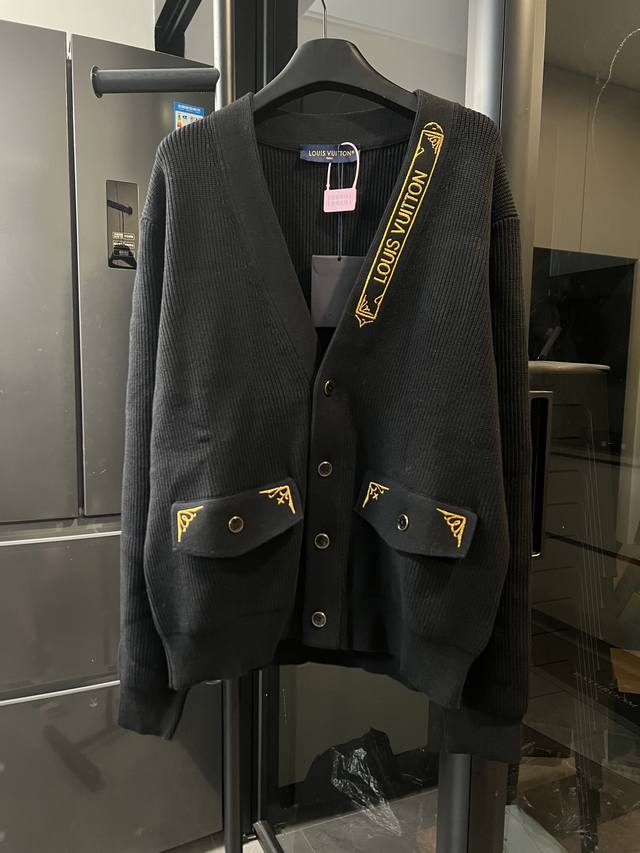 Louis Vuitton 25Fw Spring/Summer New Arrival Gold Thread Embroidery Jacquard Kni