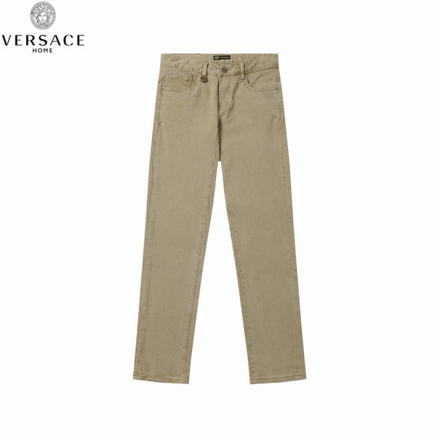 929# Versace 25Ss All-Season New Arrival Versace Jeans, cotton straight-leg trou
