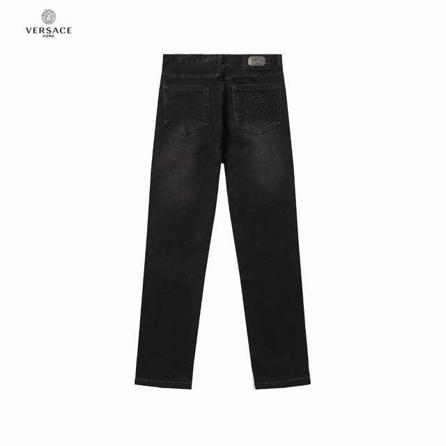 942# Versace 2025Ss New Slim Fit Straight Leg Jeans, High-End Version! Custom-ma