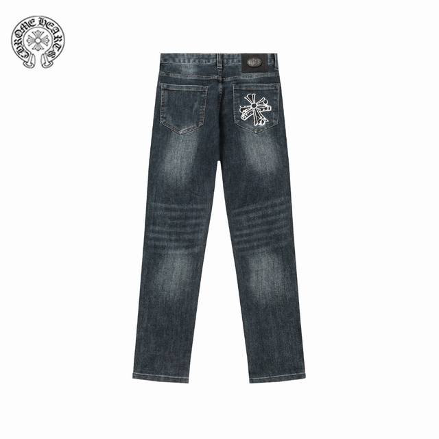 937# Chrome Hearts 25Ss Autumn/Winter Cross Logo Couple Style Washed Stretch Den