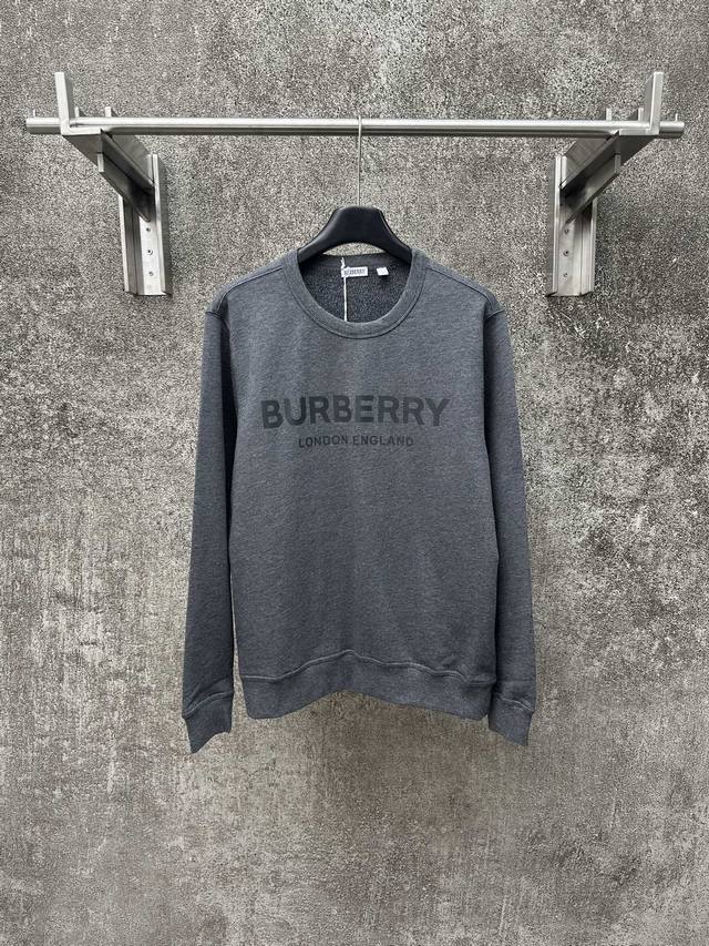 Burberry 25Ss Men's Crew Neck Sweatshirt with Oversized Logo and "London England