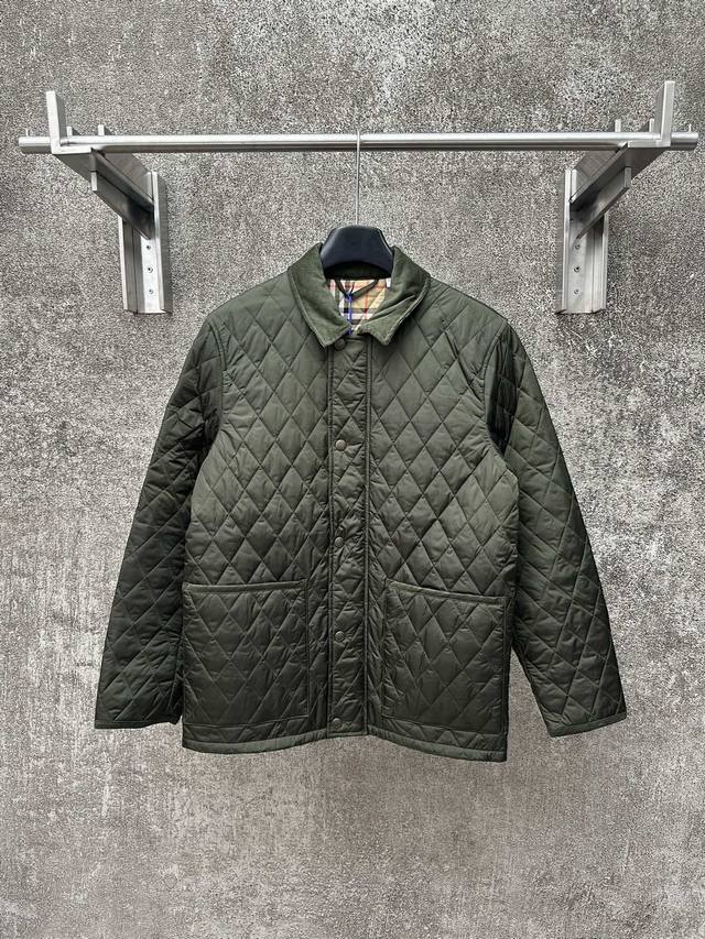 Burbe*Ry 2025 Fall/Winter New Arrival: Checkered Diamond Quilted Long-Sleeve Jac