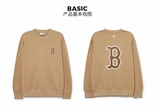 Style No. 039 Mlb New Ny Retro Monogram Logo Pullover Loose Versatile Unisex Cou