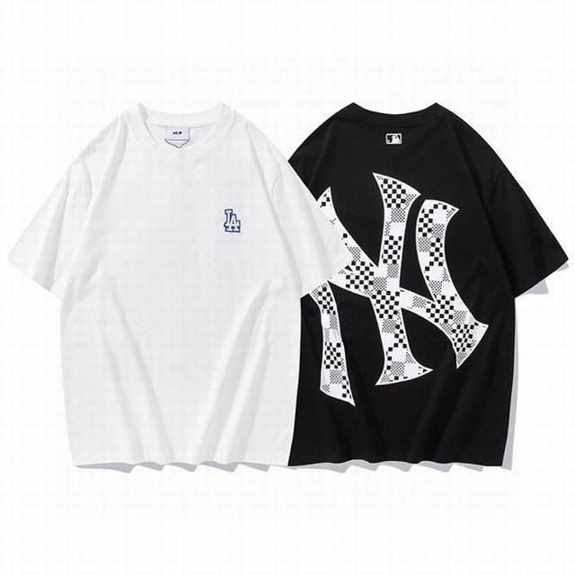 Style No. 069 Korean trendy brand Mlb's new Ny logo printed short-sleeved shirt,
