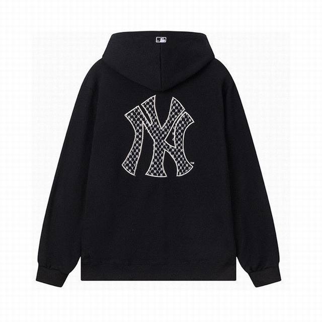 028# Korean Mlb Autumn/Winter New Men's and Women's Hooded Sweatshirt with Embro