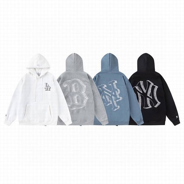 Style No. 046 Fleece-lined Mlb Official Unisex Couple 3D Printed Logo Hooded Swe