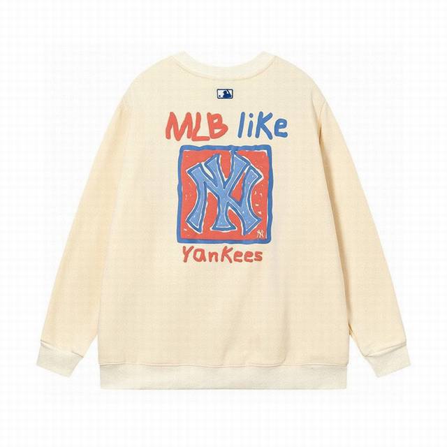 032 Fleece-lined Sweatshirt New Mlb Fleece-lined Sweatshirt Yankees Ny Foam Crew
