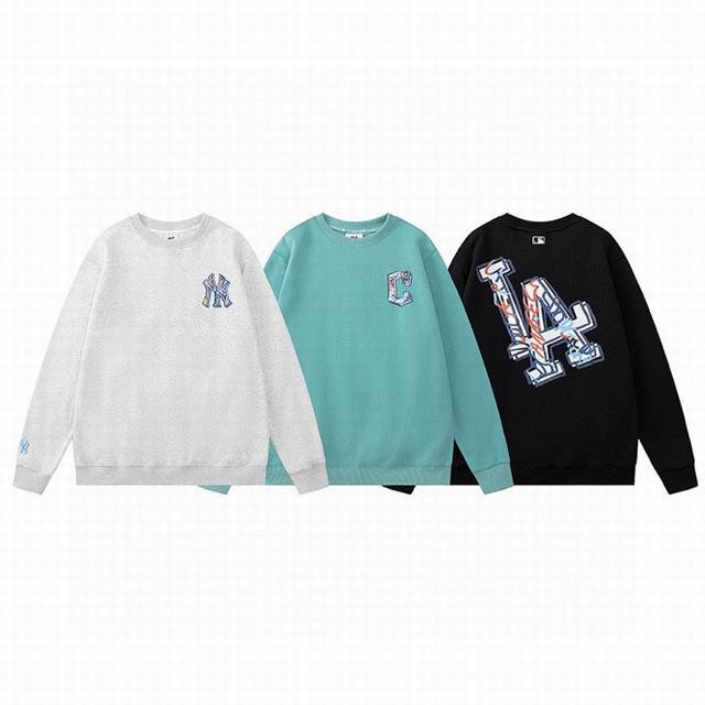 Style No. 036 Mlb New Ny Colorful Logo Graffiti Print Loose Fit Versatile Unisex