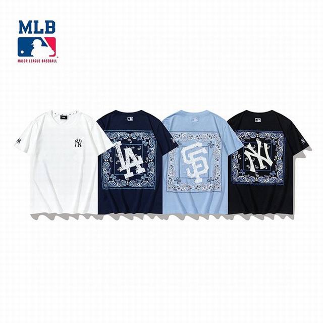 Model 014 Mlb Summer New Paisley Print Pure Cotton Casual Short-Sleeve T-Shirt H